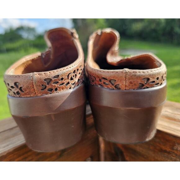 ARIAT Santa Cruz Comfort Clog Brown Caramel Leather Padded Insole US 10 B - Picture 7 of 12